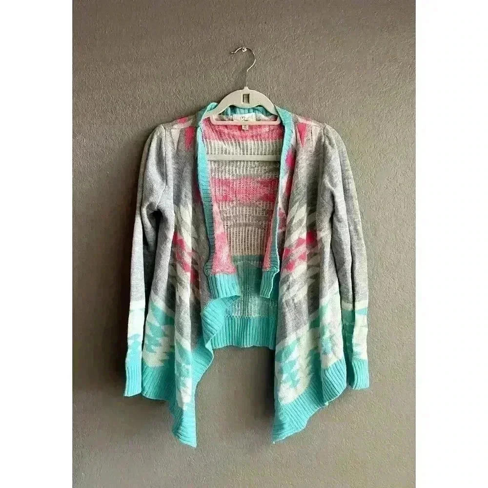 Women's Love Aztec Tribal Cardigan Southwest‎ Sweater Size M/L